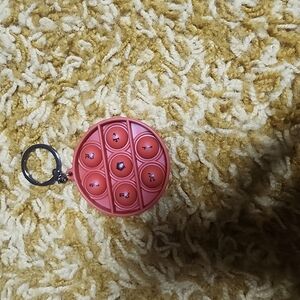 Round Pink Fidget Keychain